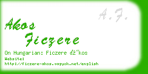 akos ficzere business card